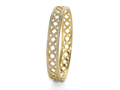 18kt yellow gold pave Lattice bracelet with 1.5 cts diamonds. Available in white, yellow, or rose gold.
