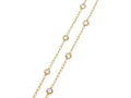 18kt yellow gold 30 inch White Topaz chain.  Available in white, yellow, or rose gold.
