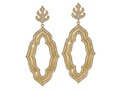 18kt yellow gold Large Elizabeth earring with 3.2 cts diamonds. Available in white, yellow, or rose gold.
