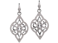 18kt white gold Large Venetian earring with white topaz and 1.16 cts diamonds. Available in white, yellow, or rose gold.
