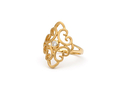18kt yellow gold Victoria ring with .09 cts diamonds. Available in white, yellow, or rose gold.
